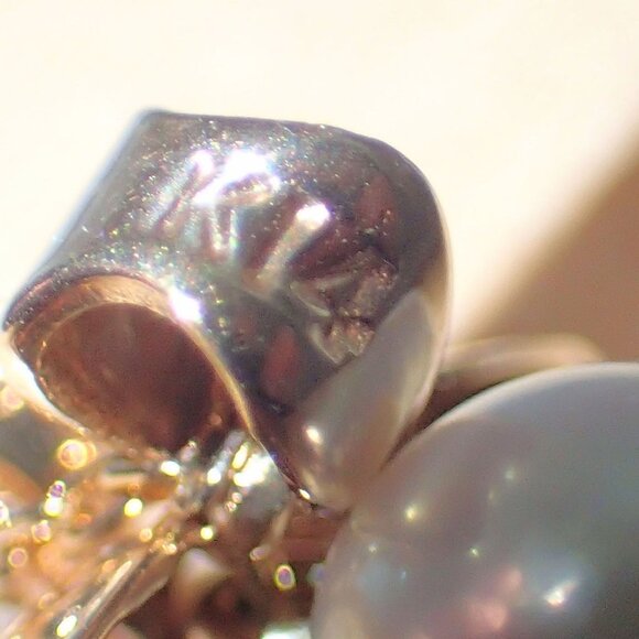 14k Gold Heart Shaped Pendant with Genuine Pearl & Diamond Accent - Picture 2 of 8